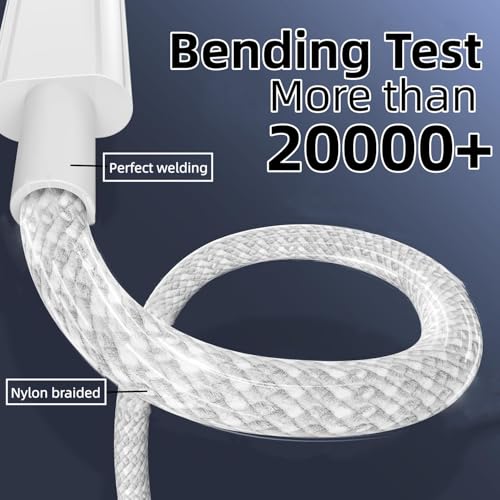 for iPhone17/16/15 USB to USB C Fast Charging Cord,2Pack 3Ft Type A to Type C Nylon Braided Carplay Cable for iPhone17/16/15 Pro/MacBook/iPad Air/Mini/Pro/Samsung