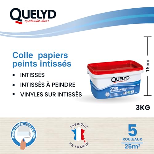 Colle papiers peints intissés Quelyd application directe mur sans coulure - 4
