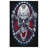 TropicalLife Mexikanische Totenkopf Küchentücher 45 x 72 cm, Totenkopf Küche Geschirrtuch 4 Stück Saugfähiges Wiederverwendbares Küchentuch Geschirrtücher für Zuhause Catering Bar