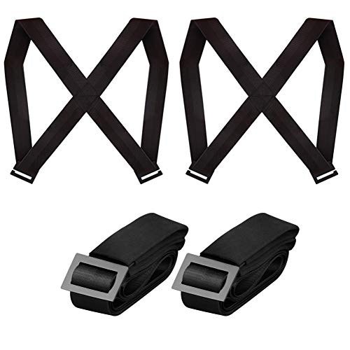 Moving Straps- Lifting Straps for Moving Furniture for 2 Movers, Adjustable Moving Straps, Easily Move, Lift, Carry Heavy Duty Furniture, Appliance, Mattresses or Bulky Objects (Black)