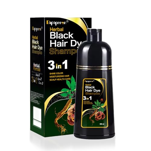 Dapoprren 3-in-1 Black Hair Dye Shampoo