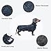MOREZI Dachshund Regenmantel, wasserdichte Außenschicht, Fleecefutter, reflektierende Besätze, Verstellbarer Gürtel - geeignet für kleine und mittelgroße Hunde-Navy blau-M