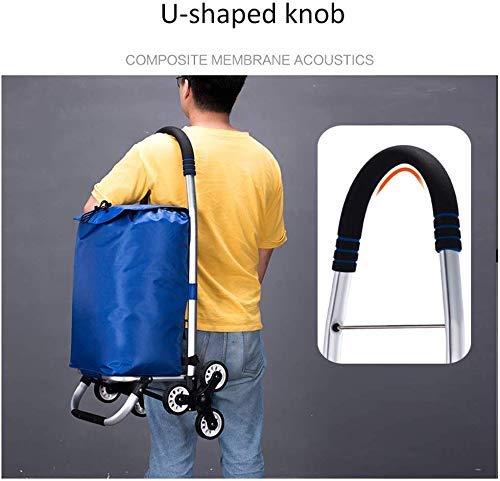 SENWEI Multifunktions-Einkaufstrolley mit Kordelzug, leicht, faltbar, wasserdicht, große Kapazität, Braun – Bild 7