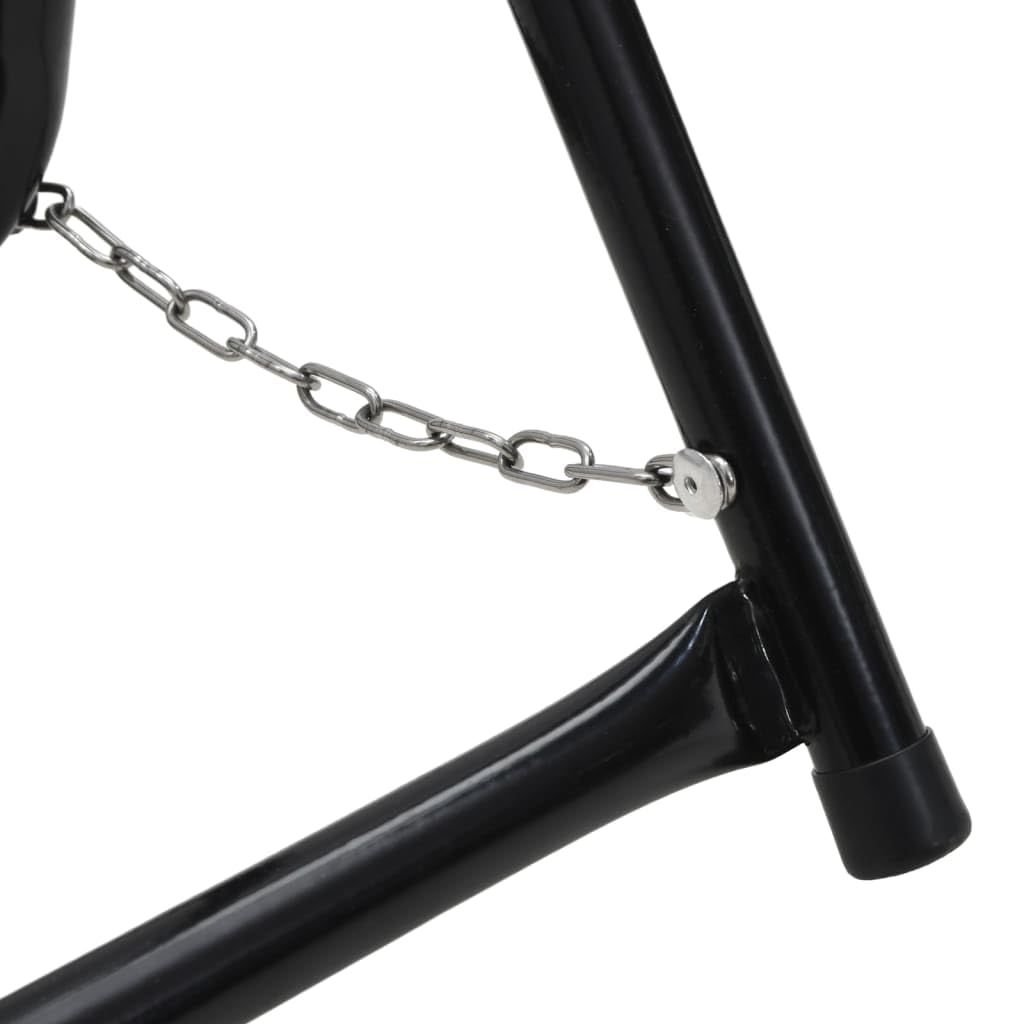 Carrello per tubo da 48 cm, 45 kg, nero, in acciaio verniciato a polvere, pieghevole e mobile, con avvolgitubo e supporto per tubo flessibile per irrigazione da giardino
