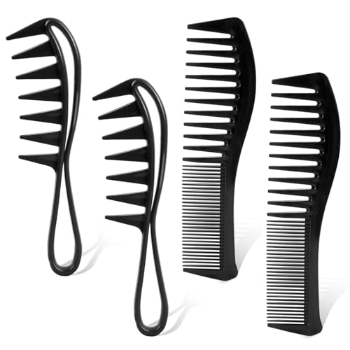 Set de 4 Peines Anchos para Cabello Rizado Antiestático miniatura 1