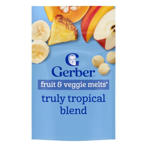 Image of Gerber Stage 3 Truly Tropical Fruit and Veggie Melts, 1 Oz, 7 Pack