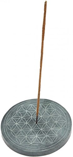 Kunsthandwerk Asien Räucherhalter aus Speckstein mit der Blume des Lebens Cover