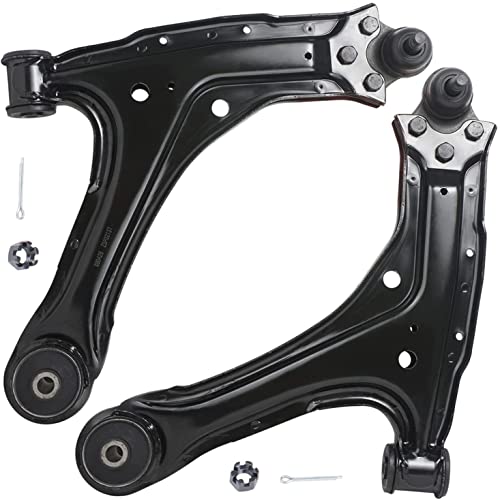 Image of Detroit Axle - Front End 10pc Suspension Kit for Chevy Malibu Classic Pontiac Grand Am Olds Alero Cutlass, 2 Lower Control Arms w /Ball Joints + 2 Sway Bar Links + 4 Tie Rods + 2 Boots, Replacement