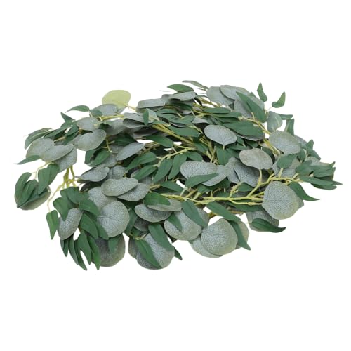 DRESSOOS Guirnalda de Hojas de Eucalipto Artificiales de 2 Metros, Enredadera Colgante Verde Mezcla de Hojas de Sauce y Eucalipto, Decoración Versátil para Hogar, Boda y Dormitorio