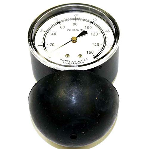 Water Lift Suction Gauge Guage for Vacuum Cleaners and Central Vacuums