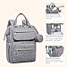 BabbleRoo Diaper Bag Backpack, Multifunction Large Bags with Changing Pad & Stroller Straps & Pacifier Case, Unisex Stylish Travel Back Pack Nappy Changing Bag for Moms Dads (gray)