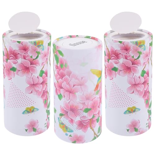 SAFIGLE Fazzoletti per Auto Portatili 3 Pezzi Tovaglioli Morbidi e Resistenti Motivo Cartoon Forniture Giornaliere Multiuso per Veicoli Uffici e Viaggi Design Compatto e Pratico