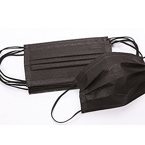 GALAXYLENSE Premium Children Kids Face Mask 100 Pcs/ 3Ply Black School Face Masks- Breathable Children Disposable Mask For Safety Care (Two Pack Of 100 Black Kids Mask)