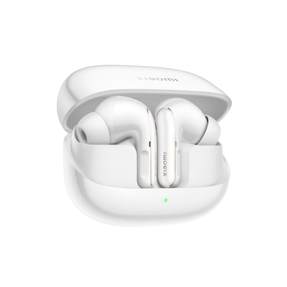 XiaomiBuds 5 Pro BT-White | 3MIC + AI Call Noise Reduction | Up To 36 Hours Long Battery Life With Charging Box