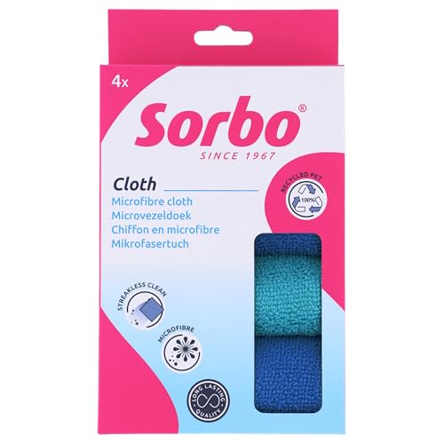 Sorbo Éponges Métalliques – Lot de 4 – Grattoirs Ultra Résistants & Durables – Pour Grilles, Four, Graisses Incrustées, Casseroles & Poêles – Nettoyage Intensif – Ne Convient Pas aux Surfaces Fragiles