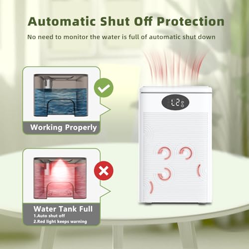 Compact 2200ml Dehumidifier for Home & Bedroom - Ultra Quiet - Image 4