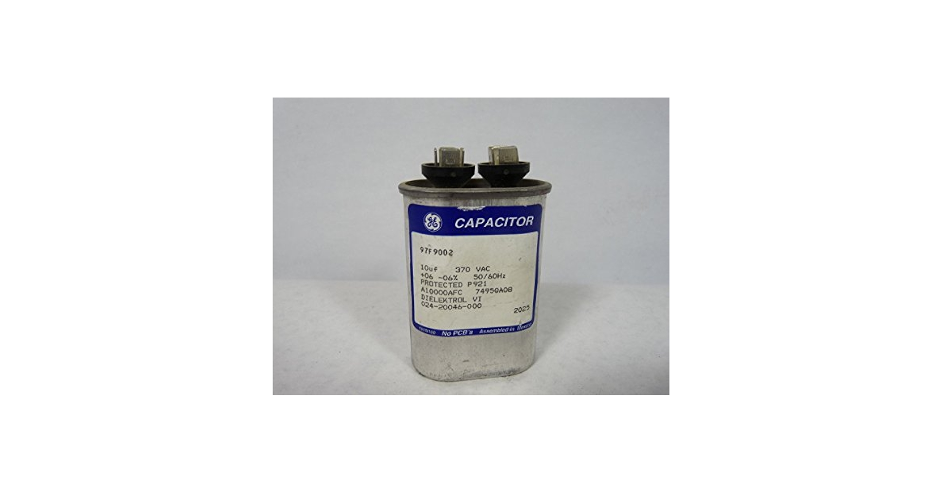 1102F樣 General Electric Z97F9002 / 97F9002 Oval Run Capacitor 10uF
