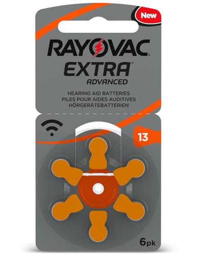 6 Piles RAYOVAC Extra Advanced avec Active Core Technology 13 – la dernière génération de Piles pour appareils auditifs