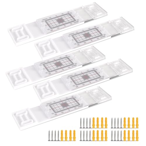 Image of Crack Monitor with 2 Pre-Set Pegs - Precision Crack Monitoring Gauge for Walls - Easy Alignment, Bidirectional Crack Gauge for Internal /External Use, with Screws & Record Sheet(5 pcs)