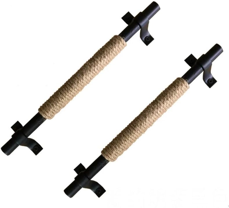 Southst Simple Retro Hemp Rope Creative Knob for Cabinet Wardrobe Barn Sliding Door Handle Drawer Hardware Cupboard Closet Pens and Pull - (Color: Style A 320cm)