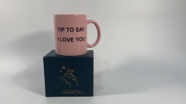 Amazon.com: Fuzcomddle Cute Coffee Mug I Love You 16oz Pink