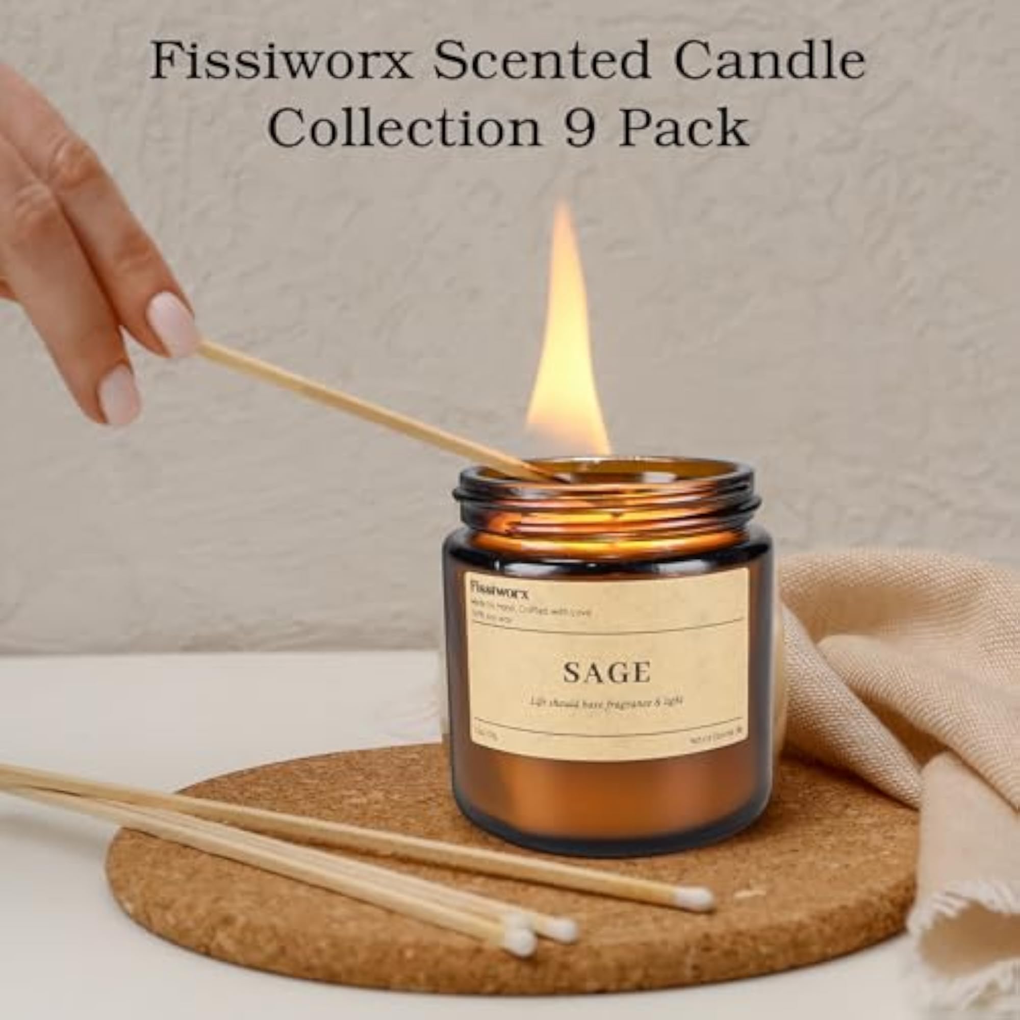 9 Pack Soy Candles for Home Scented, Long-Lasting Gift
