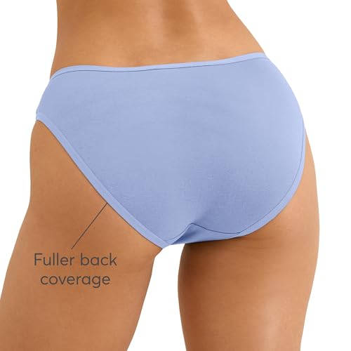 Image of Pact Women's Organic Cotton Bikini Underwear, Classic Fit Panties with High Cut Leg