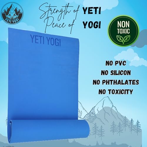 Image of Eva Yoga Mat for Exercise, Anti-Slip Workout Mat for Unisex, Durable & Comfortable Yoga Mats for Home, Gym, and Pilates (Blue, 6mm)