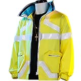YZZAEEBO Unisex Men Fashion Punk Anime Yellow Jacket Cosplay Costume Zipper Motorcycle Coat Streetwear Halloween Outfits (L,Set)