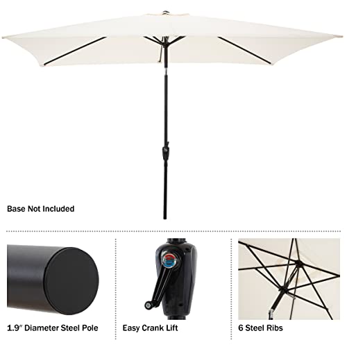 Pure Garden 50-Lg1277 Rectangular Patio Umbrella, Beige #TOP3