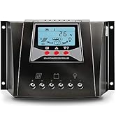 iSunergy 60A PWM Solar Charge Controller 12V / 24V / 36V / 48V Auto Solar Panel Battery Regulator...