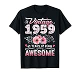 Photo Gallery vintage 1959 awesome 64 years old birthday party costume maglietta Photo Gallery vintage 1959 awesome 64 years old birthday party costume maglietta