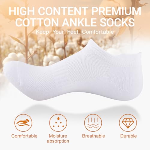 Heatuff 7 Pairs Ankle Socks for Women Athletic Running Cotton Low Cut Sports Tab Socks2