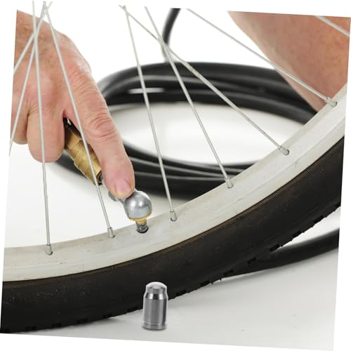 2pcs tapas de válvula de aleación de titanio para bicicleta, cubiertas ligeras para válvula de aire y protectores de polvo para ciclomontañismo y ciclismo de carretera miniatura 4