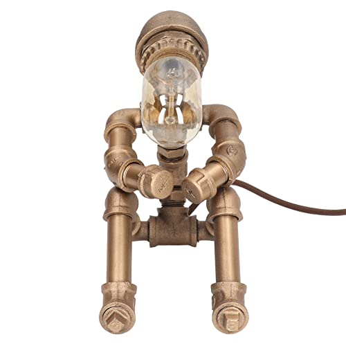 E27 Lampen Industriële Stijl Bureaulamp, Pijp Robot Retro Bureaulamp, Decoratieve Tafellamp voor Thuis, Slaapkamer… - Afbeelding 8