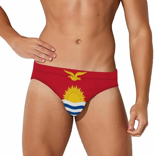 Kiribati Flag Men's Swimsuit Bikini Briefs Swim Underwear Stretchy Swimwear