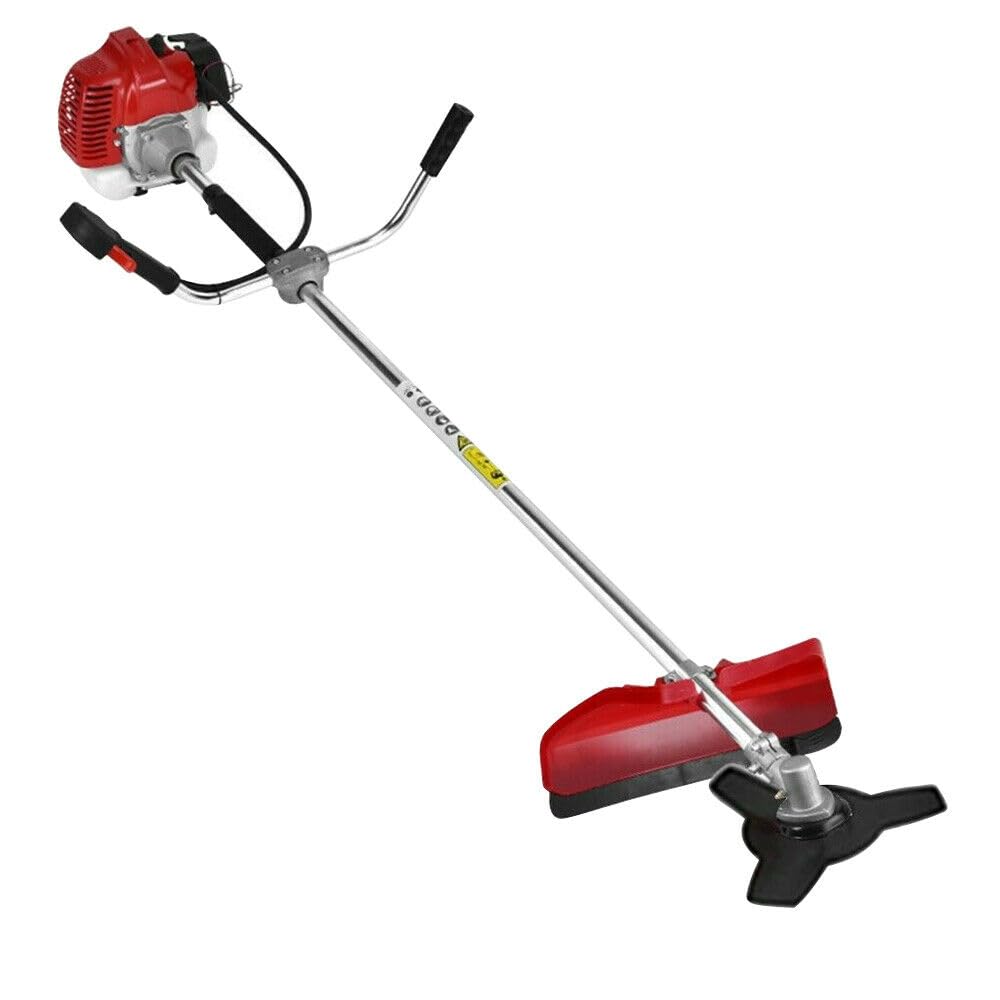 Podkaszarka benzynowa 52 cm³, podkaszarka do trawy 2 w 1 i przecinarka do pędzli, metalowe ostrze 255 mm, szpula podawania uderzeń, uprząż barkowa, wałek dzielony, mocny silnik 2-suwowy
