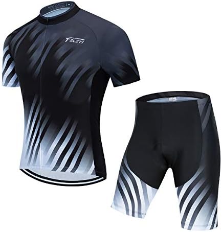 Men's Cycling Jersey Set, Summer Boys Bib Shorts Suits Mountain Bike Cycling Clothing Set Biking Riding Jerseys Breathable