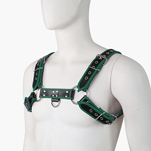 Image of Men's Faux Leather Body Chest Harness Belt Shoulder Cage Belt Party Costume