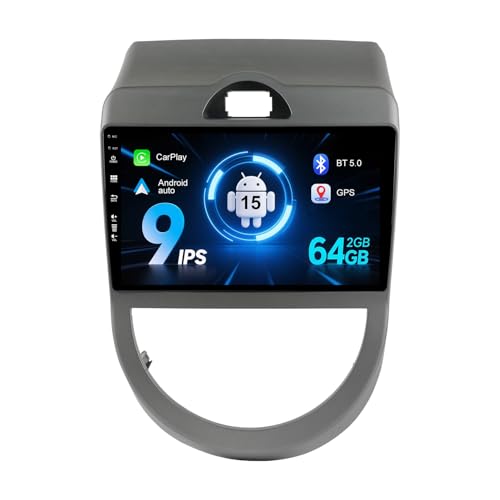 MISONDA 2 DIN 9 Pulgadas IPS Android 15 Radio Coche para Kia Soul 2009 2013 con GPS Navi Soporte Bluetooth |Dab|USB|Carplay|Android Auto|WLAN|4G|MirrorLink|RDS|USB|2G+64G