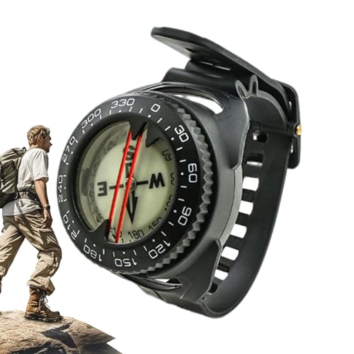 Reloj con brújula - Herramienta de muñeca para navegación marina, GPS sumergible impermeable, herramienta de muñeca para la navegación | Brújula táctica para senderismo, orientación, monitoreo m