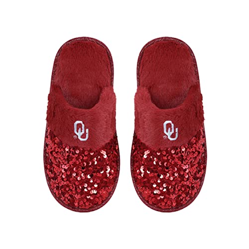 FOCO Women's NCAA College Team Logo Ladies Sequin Fashion Slippers2