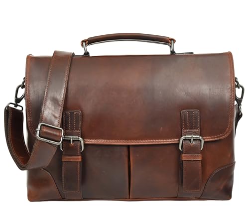 Sacoche classique en cuir véritable pour homme d'affaires exigeant