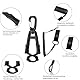 WYGOOD Tactical Lanyard Set,Elastische Spiralkabel mit 2 Stück Handschuh Clips Schwarz Tactical Lanyard Wiederverwendbar Halterung RSG Sicherung für Outdoor,Camping,Jagd,Überleben