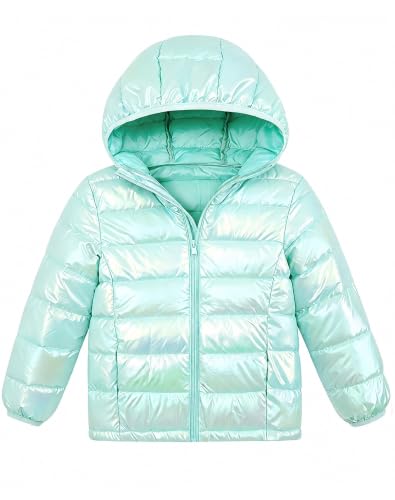 Image of Lovekider Girls Winter Coat Shiny Gradient Lightweight Puffer Jacket 4-12Y