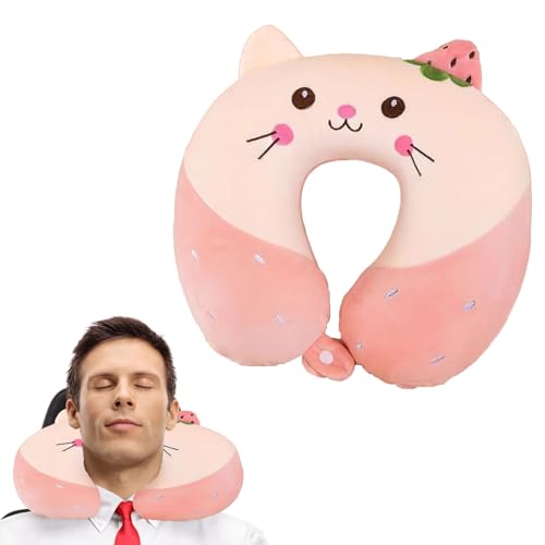 KSVFTB Kids Travel Pillow Kids Neck Pillows for Travel Comfortable U-Shape Neck Pillow for Kids Ideal for Airplane Car Train Camping Home and Office Use 30 cm