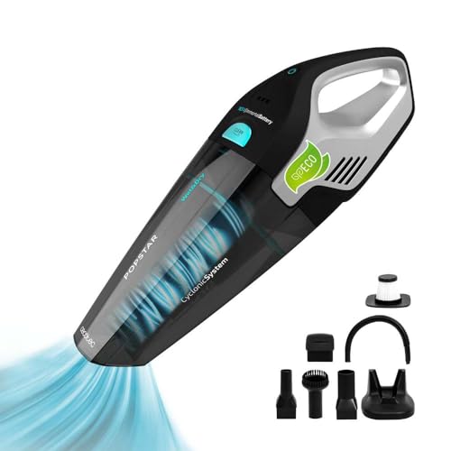 Cecotec Aspirador de Mano sin Cables Conga Popstar Micro 18,5V Hand. Sin Bolsa, Batería Litio 18,5 V, Sólidos y líquidos, Depósito de 500 ml, Incluye Accesorio para Muebles y para Esquinas