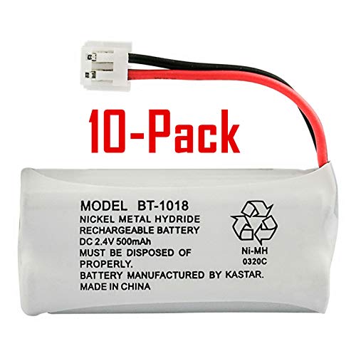 Kastar 10-PACK BT1018 Cordless Phone Battery for Uniden BT-1011 BT-1018 BT-6010 BT-184342 BT-28433 BT-18433 BT-284342 BT-8000 BT-8001 BT-8300 CS6219 CS6229 DS6111 DECT3080 DECT3080-2 DECT4086 DECT4096