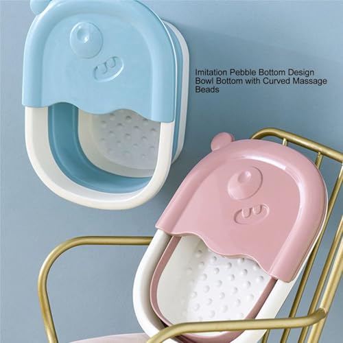 Bañera Plegable para Pies de Plástico Rosa miniatura 3