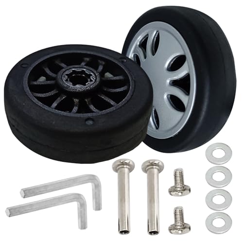 Replacement Luggage Wheels 50x15mm Suitcase Spinner Wheels Repair Repair Set Wear-Resistant Smooth Silent for Suitcase Spinner Trolley Bag Drawbar Travel Box Caster